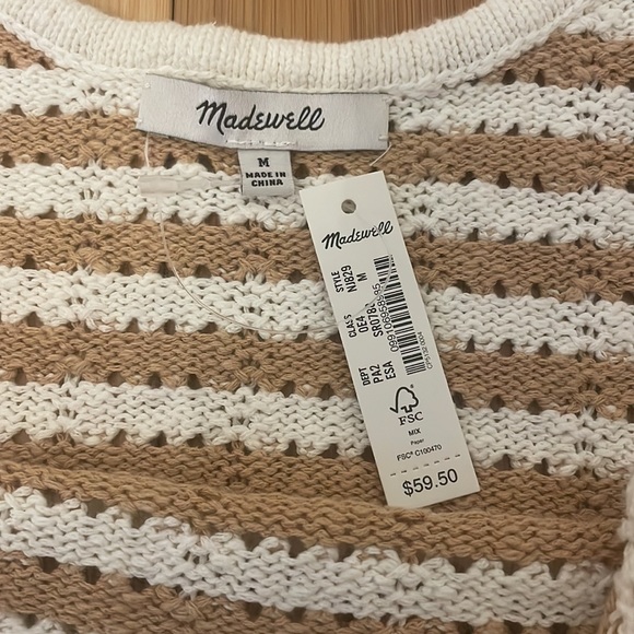 Madewell Striped Open-Stitch Sweater Tank - Picture 7 of 7